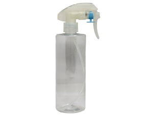 Clear PET Spray Bottle 350ml with Clear Sprayer and Lock Ring