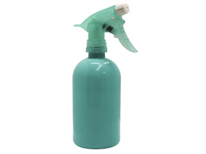 Green PVC Spray Bottle 500ml with White Green Sprayer