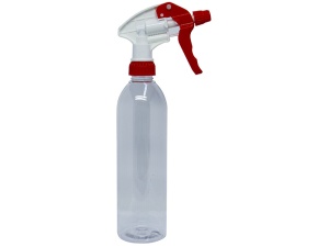Clear PET Spray Bottle 500ml with Red Sprayer