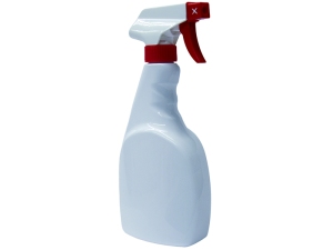 White PET Spray Bottle, Red White Trigger Sprayer